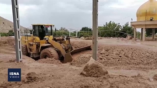 خسارات سیل در روستای داهوییه زرند کرمان