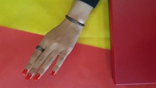 ست دستبند و انگشتر مسی مردانه نگین دار مدل فروهر