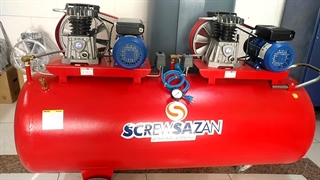 کمپرسور باد دوقلو تک فاز ، پمپ باد دو هواساز ( کمپرسورسازان )