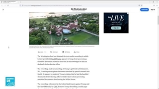 نشر تسجیل صوتی لترامب عن وثیقة سریة بشأن هجوم محتمل على إیران