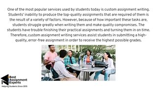 custom assignment writing Experts