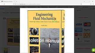Engineering Fluid Mechanics 12th Edition Elger & Crowe solution manual pdf