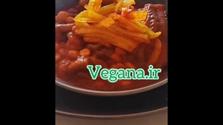 طرز تهیه خورشت قیمه بادمجان گیاهی از وگانا