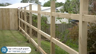 طراحی و ساخت حصار چوبی مدرن و شیک برای باغچه