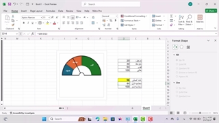 کار با نمودار سرعت سنج اکسل