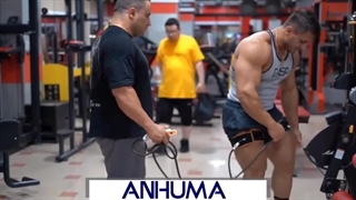 استفاده از دستگاه عضله ساز BFR آنهوما توسط قهرمان فیزیک عباس موسوی نژاد