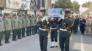 تشییع پیکر مطهر مرزبان شهید در شهرستان کاشمر