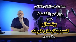 مصاحبه علی کنعانی کاشانی مشاور کسب وکار با رادیو اقتصاد بخش سوم