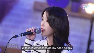 اجرای iu با آهنگ fate از i-dle در برنامه iu's pallette