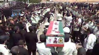 تشییع شهید عباس پناهی در آبگرم قزوین - تهاجم اسرائیل